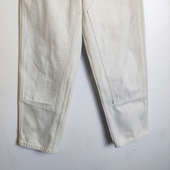 Thrills Free People Workshop Panel Organic Cotton Utility Pants Cream 2 Workwear - Picture 5 of 16